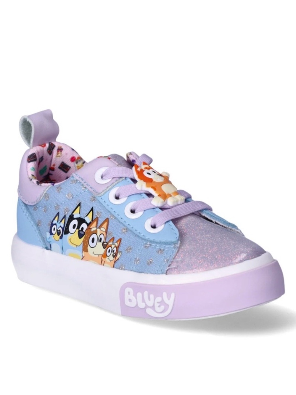 Kids' Blue & Light Purple Bluey Character Lace-Up Sneakers size 12